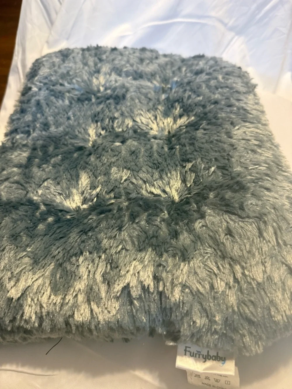 Plush Faux Fur Small Pet Bedding Pad - Gray